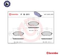 BRAKE PAD SET DISC BRAKE P 15 011 FOR DAEWOO SSANGYONG REXTON/II/SUV 2.3L 4cyl