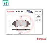 BRAKE PAD SET DISC BRAKE P 18 001 FOR HYUNDAI GRAND/STAREX/?? iLOAD/Cargo H-1