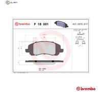 BRAKE PAD SET DISC BRAKE P 18 001 FOR HYUNDAI GRAND/STAREX/?? iLOAD/Cargo H-1