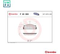 BREMBO P 23 003 Brake pad set