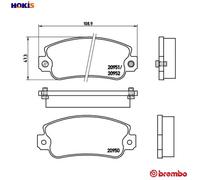 Brembo Brake Pad Set P 23 013 - Front Disc Brake for Fiat, Lancia, Seat, Autobianchi