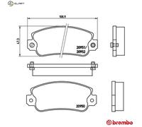 Brembo Brake Pad Set P 23 013 - Front Disc Brake for Fiat, Lancia, Seat, Autobianchi