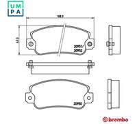 Brembo Brake Pad Set P 23 013 - Front Disc Brake for Fiat, Lancia, Seat, Autobianchi