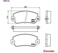 BRAKE PAD SET DISC BRAKE P 23 013 FOR SEAT TERRA/Van IBIZA/ RONDA RITMO FURA