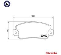 BREMBO P 23 021 Brake pad set