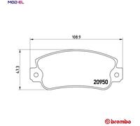 BREMBO P 23 021 Brake pad set
