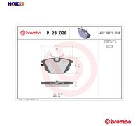 Brake pads P 23 026 BREMBO for ALFA ROMEO FIAT LANCIA