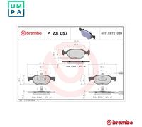 BREMBO P 23 057 Brake pad set