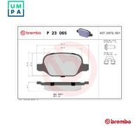Brembo P23065 Brake Pads Set Rear