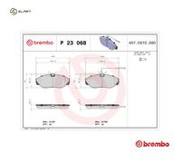BRAKE PAD SET DISC BRAKE P 23 068 FOR PEUGEOT BOXER/Bus/FURGON/Van FIAT 2.8L