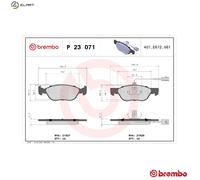 BREMBO P 23 071 Brake pad set