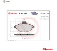 Brembo Brake Pads Front With Anti-Squeak Plate For Citroën Dispatch Fiat Peugeot