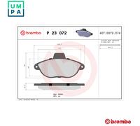 BRAKE PAD SET DISC BRAKE P 23 072 FOR PEUGEOT FIAT SCUDO/Van/Bus CITROEN 1.8L