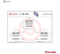 BREMBO P 23 074 Brake pad set
