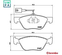 BREMBO P 23 077 Brake pad set