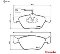 Brembo P 23 077X Brake Pad Set Front Braking Fits Alfa Romeo GT 145 146 147