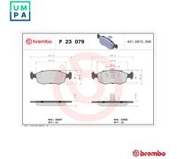 Brembo Brake Pad Set P 23 079 - Disc Brake for FIAT Palio, Weekend, Strada, Punto