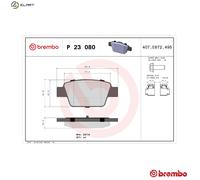 Brake pads P 23 080 BREMBO for FIAT ALFA ROMEO LANCIA
