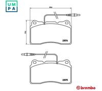 BREMBO P 23 082 Brake pad set