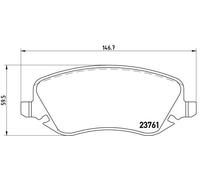 Front Brake Pad Set BREMBO P 23 088 for Lancia Thesis (02-09)