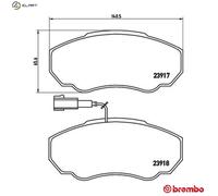 Brembo Brake Pad Set P 23 091 – Fits Fiat, Citroën, Peugeot