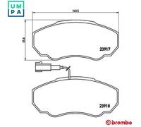 BREMBO P23091 Brake Pad Set For Disc Front For CITROEN Relay Fiat Ducato Peugeot