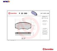 BRAKE PAD SET DISC BRAKE P 23 093 FOR PEUGEOT BOXER/Van/Bus/FURGON FIAT 2.8L