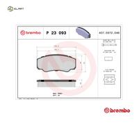 Rear Brake Pad Set BREMBO P 23 093 for Fiat/Citroen/Peugeot Ducato/Relay/Jumper/