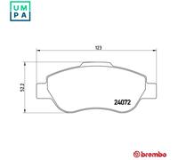 Brake pads P 23 097 BREMBO for FIAT PANDA PANDA Hatchback Van