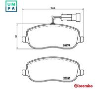 Brembo Brake Pad Set P 23 100 - Front Disc Brake for Fiat Croma
