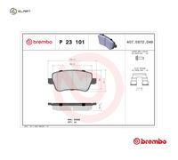 BRAKE PAD SET DISC BRAKE P 23 101 FOR FIAT 939 A4.000 1.8L 194 A1.000 2.2L 4cyl