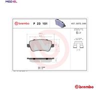BRAKE PAD SET DISC BRAKE P 23 101 FOR FIAT 939 A4.000 1.8L 194 A1.000 2.2L 4cyl