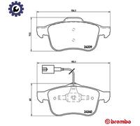 BREMBO P23103 Brake Pad Set For Disc Brake Front For Alfa Romeo 159 Brera Spider