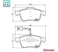BREMBO P23103 Brake Pad Set For Disc Brake Front For Alfa Romeo 159 Brera Spider