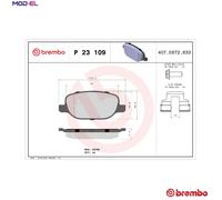 BRAKE PAD SET DISC BRAKE P 23 109 FOR ALFA ROMEO LANCIA 939 A6.000 1.9L 4cyl 159