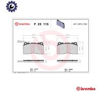 BREMBO P 23 115 Brake pad set
