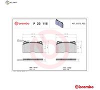 BREMBO P 23 115X Brake pad set