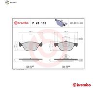 BREMBO P 23 116 Brake pad set