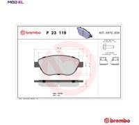 Brembo P23119 Front Disc Brake Pad - Set of 4