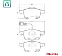 BRAKE PAD SET DISC BRAKE P 23 130 FOR FIAT DOBLO/Platform/Chassis/Cargo/MPV 1.2L