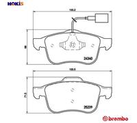 Brembo Brake Pads Set for Alfa Romeo Giulietta 940 1.8 Front 2013-2018 940B2.000