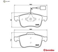 Brembo Brake Pads Set for Alfa Romeo Giulietta 940 1.8 Front 2013-2018 940B2.000