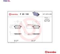 Rear Brake Pads Kit Trevi Alfa Romeo Giulietta Gasoline Diesel