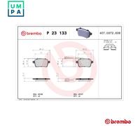 Rear Brake Pads Kit Trevi Alfa Romeo Giulietta Gasoline Diesel