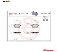 Rear Brake Pads Kit Trevi Alfa Romeo Giulietta Gasoline Diesel