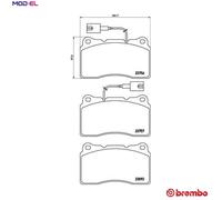 Brembo Brake Pad Set P 23 134 Front Axle for Alfa Romeo Giulietta