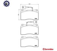 Brembo Brake Pad Set P 23 134 Front Axle for Alfa Romeo Giulietta
