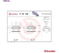 BRAKE PAD SET DISC BRAKE P 23 136 FOR PEUGEOT MANAGER/Platform/Chassis/Van/Bus