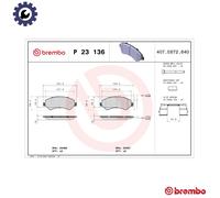 BRAKE PAD SET DISC BRAKE P 23 136 FOR PEUGEOT MANAGER/Platform/Chassis/Van/Bus