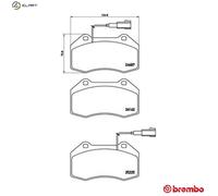 Brembo Brake Pad Set P23139 – Front Axle – Fits Alfa Romeo 4C, 4C Spider, MiTo, Fiat